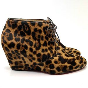 🌷❤️‍🔥SPRING SALE 🔥 FINAL PRICE🌷Christian Louboutin Leopard Pony Bootie 39.5